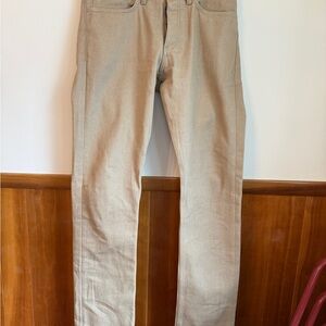 Gustin Khaki Straight fit Jeans
